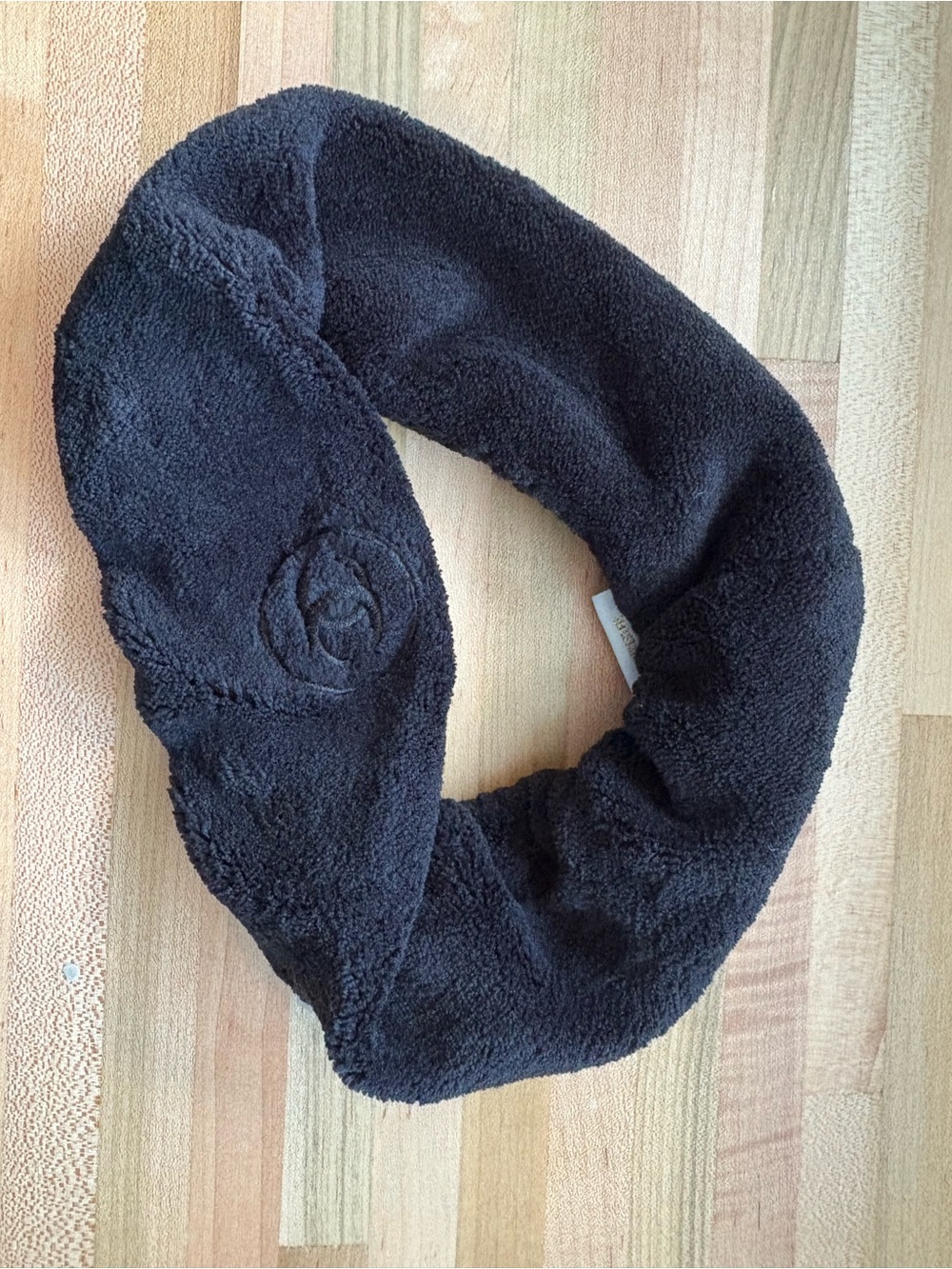 CHANEL Black Plush Terry Headband - Authentic With Original Box
